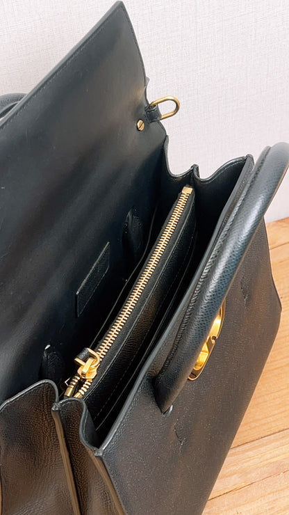 Dior Black Medium Grained Calfskin St.Honore Tote Bag (GHW)