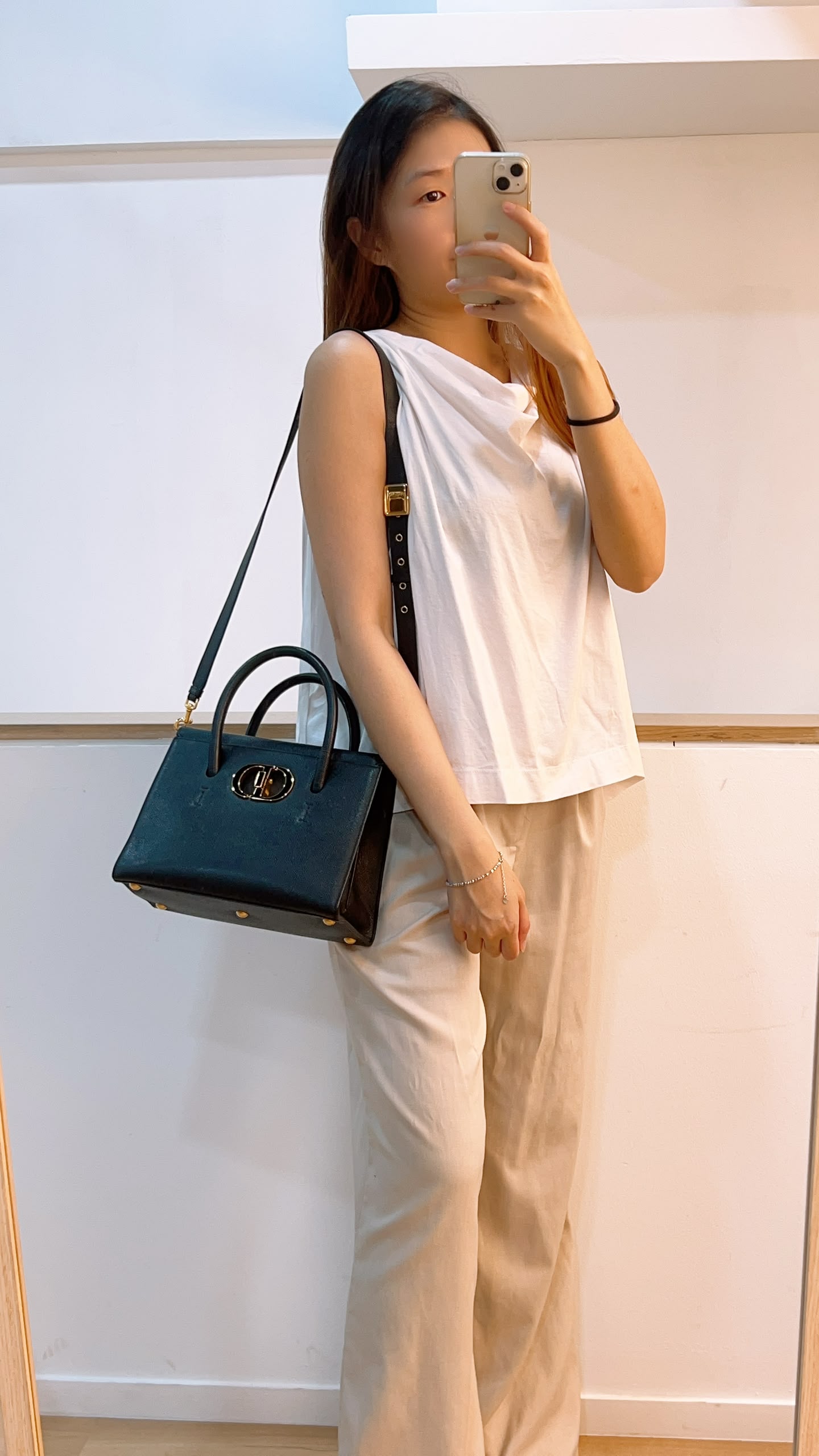 Dior Black Medium Grained Calfskin St.Honore Tote Bag (GHW)