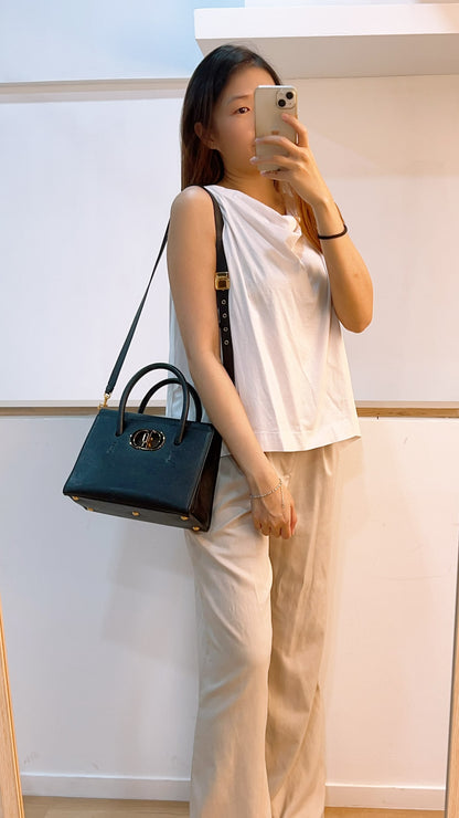 Dior Black Medium Grained Calfskin St.Honore Tote Bag (GHW)
