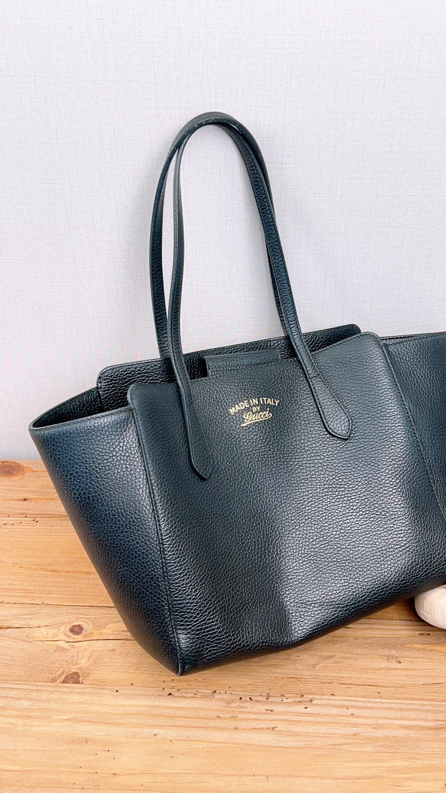 Gucci Small Black Swing Tote