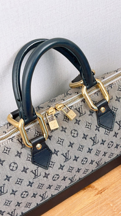 LV Navy Mini Lin Horizontal Alma