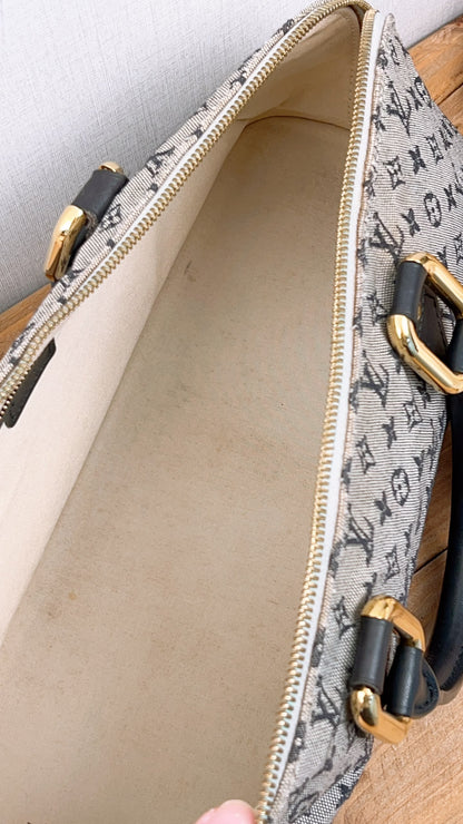LV Navy Mini Lin Horizontal Alma