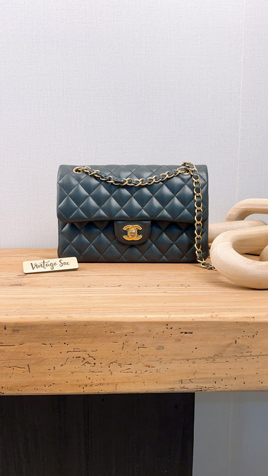 Chanel Black Lambskin Small CF (GHW)