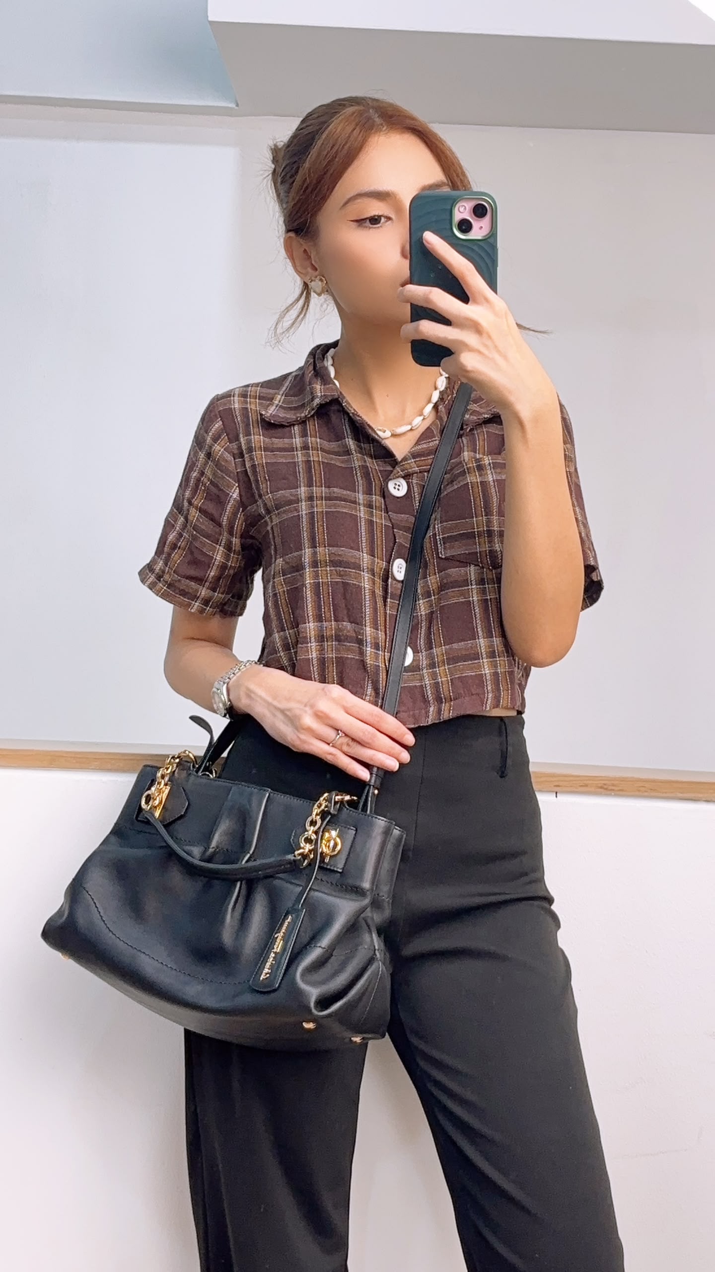 Salvatore Ferragamo Calfskin Chain Tote (GHW)