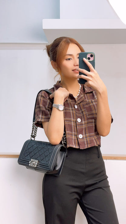 Chanel Black Calfskin Old Medium Boy (RHW)