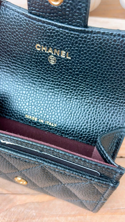 Chanel Black Calfskin Old Medium Boy (RHW)