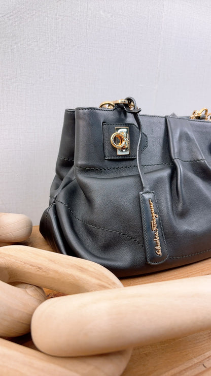 Salvatore Ferragamo Calfskin Chain Tote (GHW)