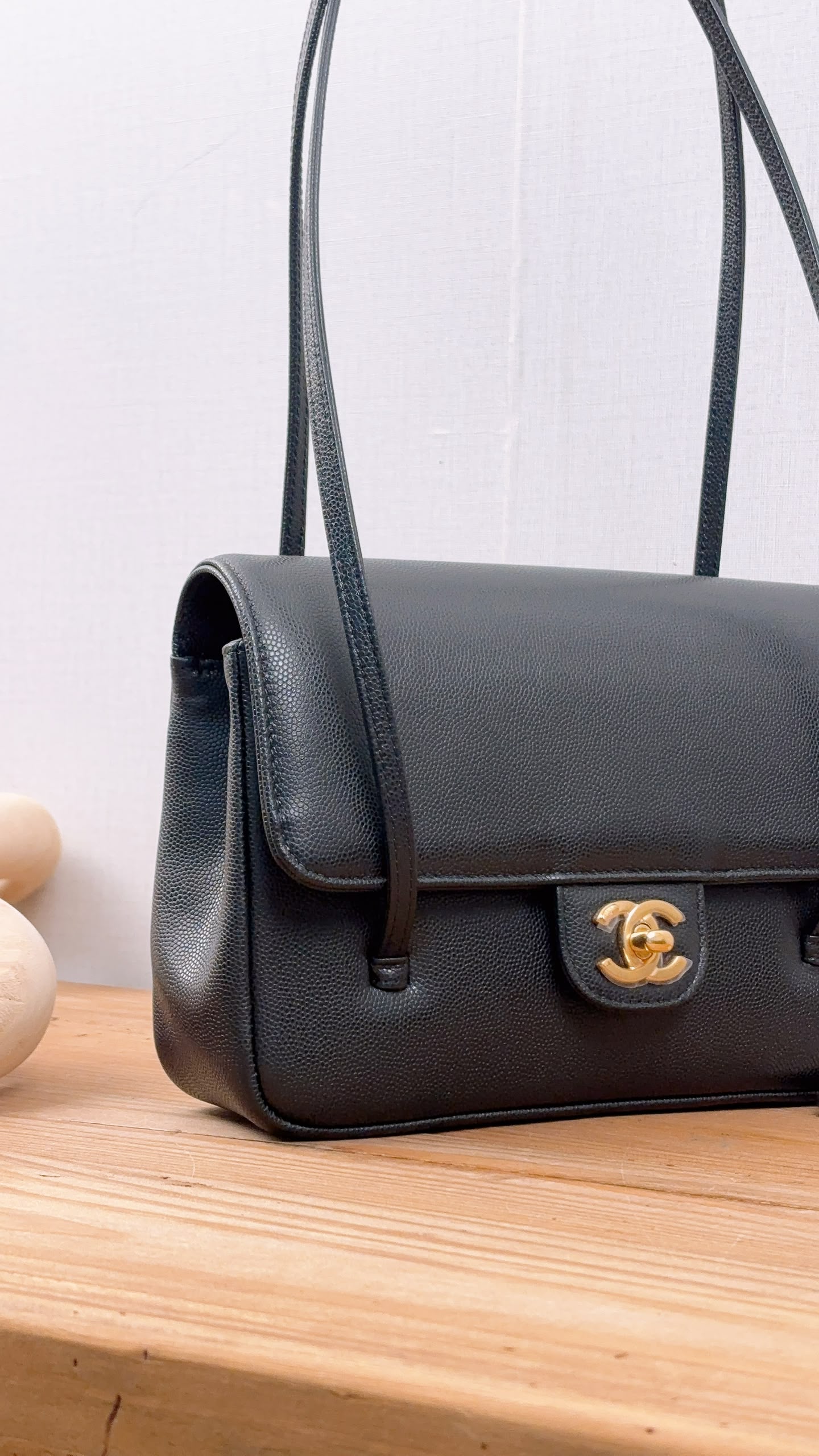 Chanel Black Caviar Small Preppy Coco Bag (GHW)