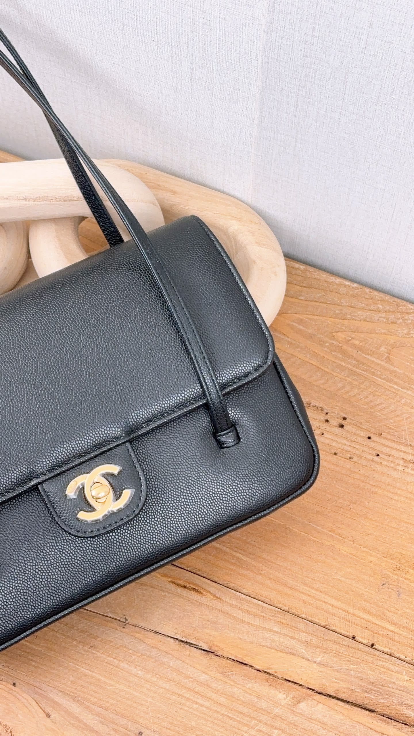 Chanel Black Caviar Small Preppy Coco Bag (GHW)