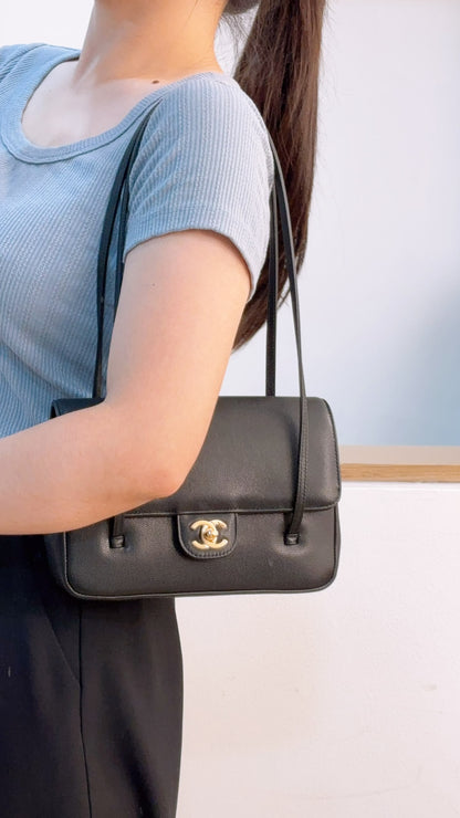 Chanel Black Caviar Small Preppy Coco Bag (GHW)