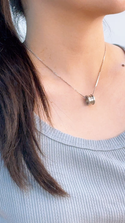 Bvlgari 18K White Gold B.Zero1 Pendant