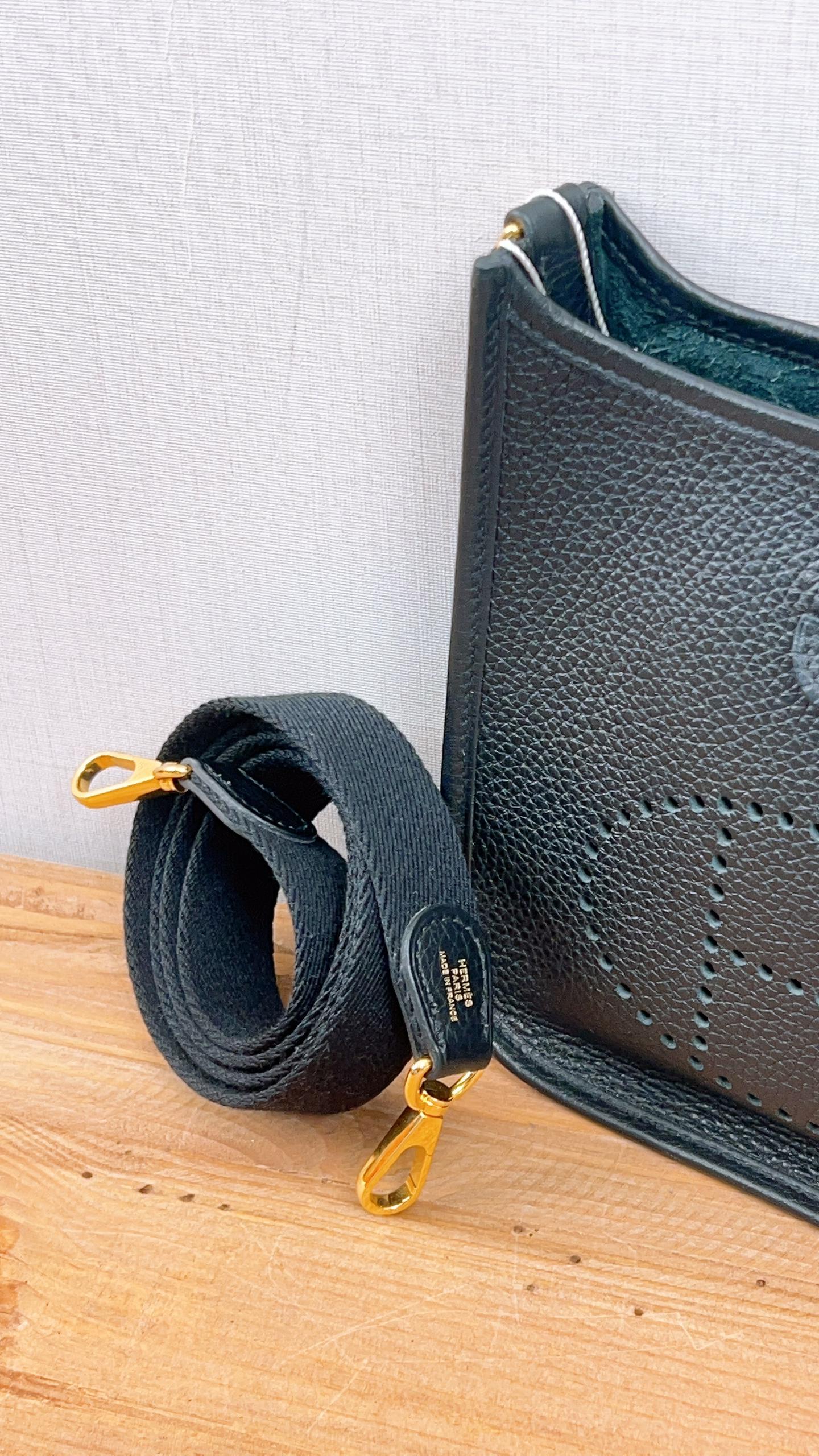 Hermes Taurillon Clemence Mini Evelyne (GHW)