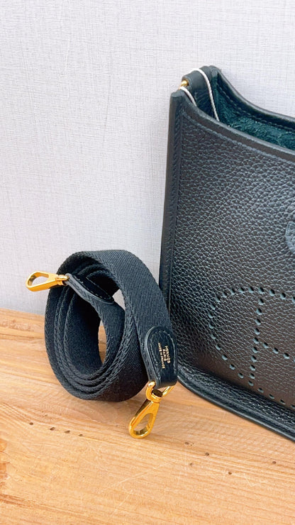 Hermes Taurillon Clemence Mini Evelyne (GHW)