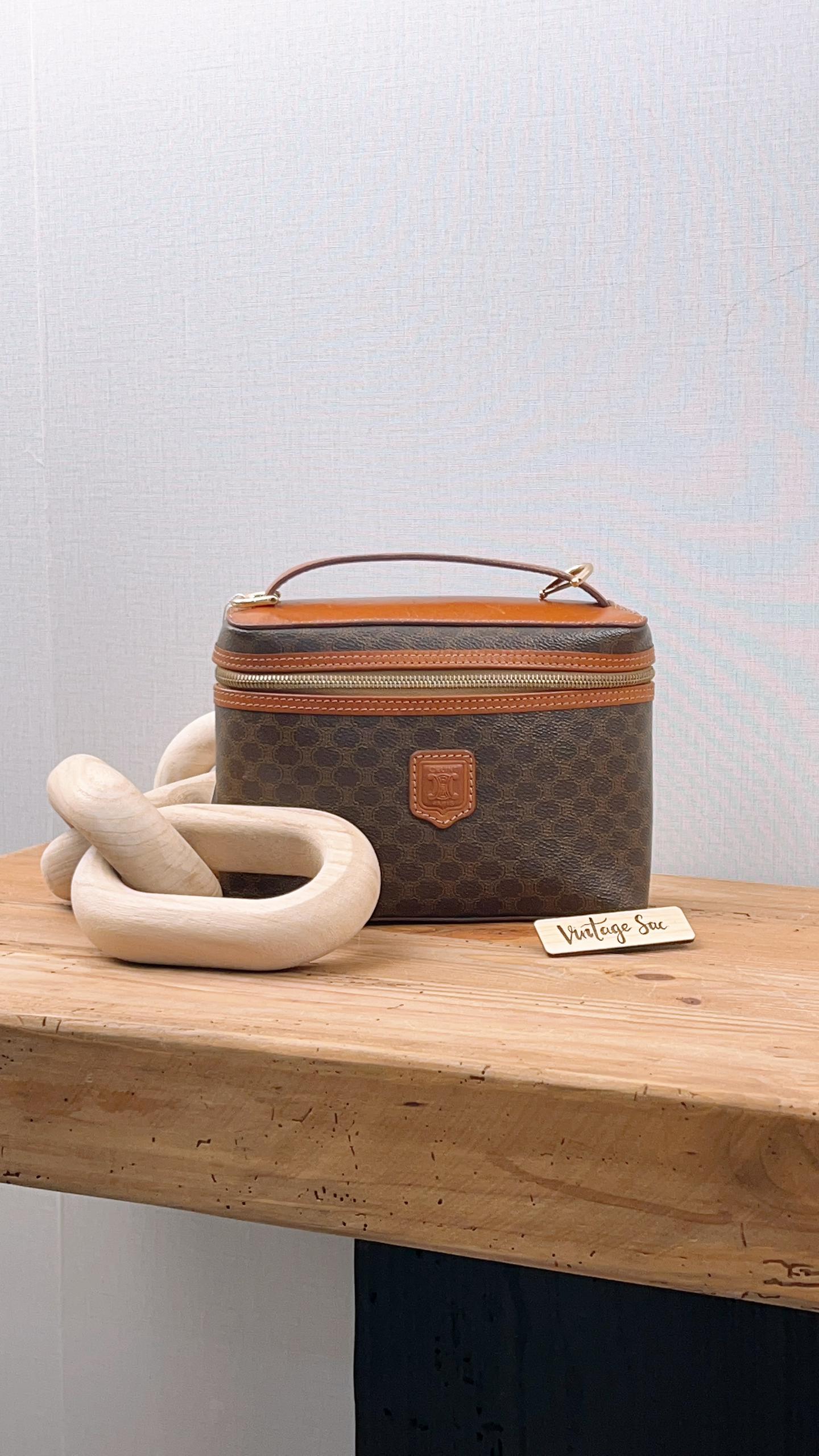 Celine Vintage Macadam Vanity Bag