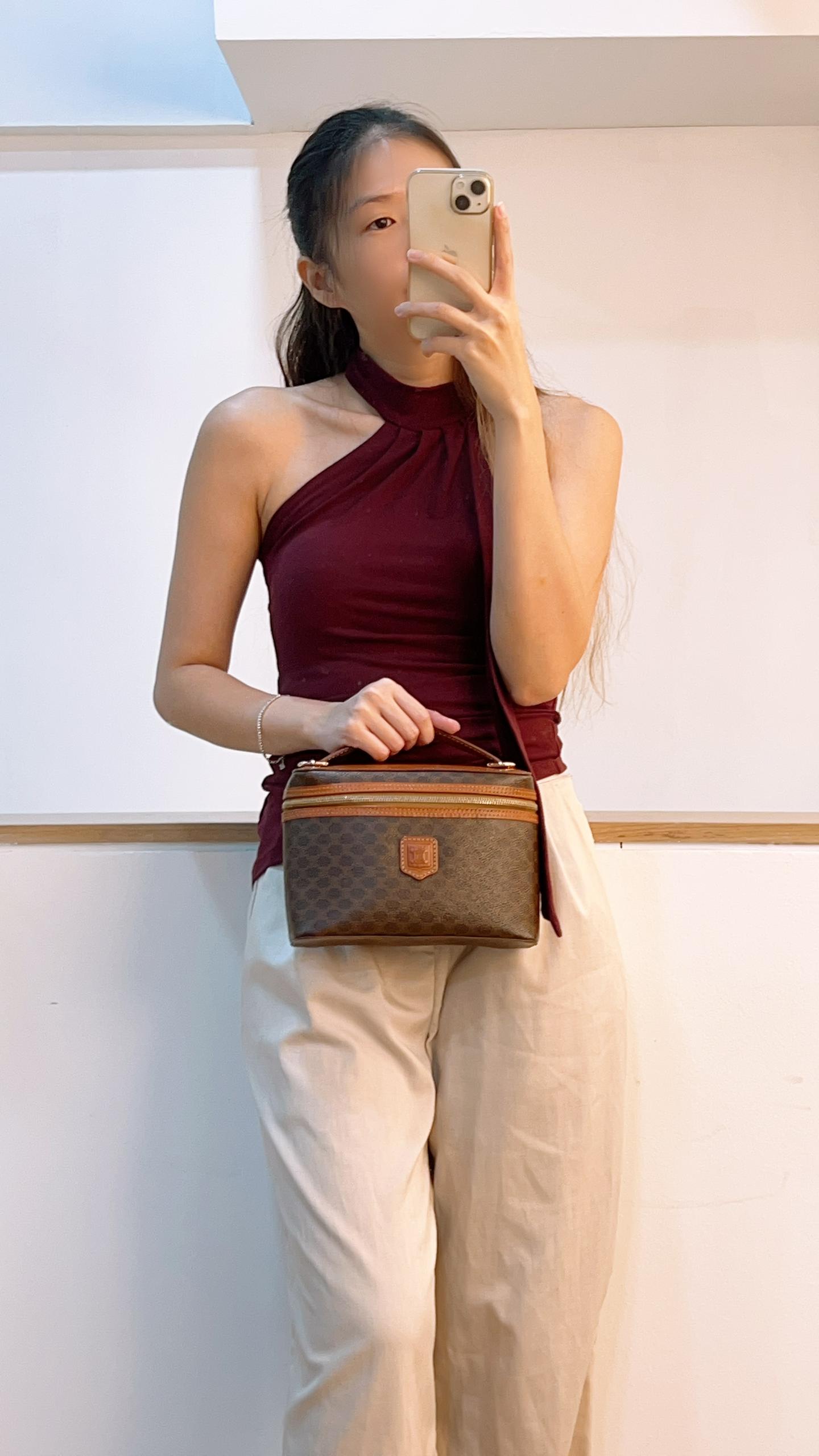 Celine Vintage Macadam Vanity Bag