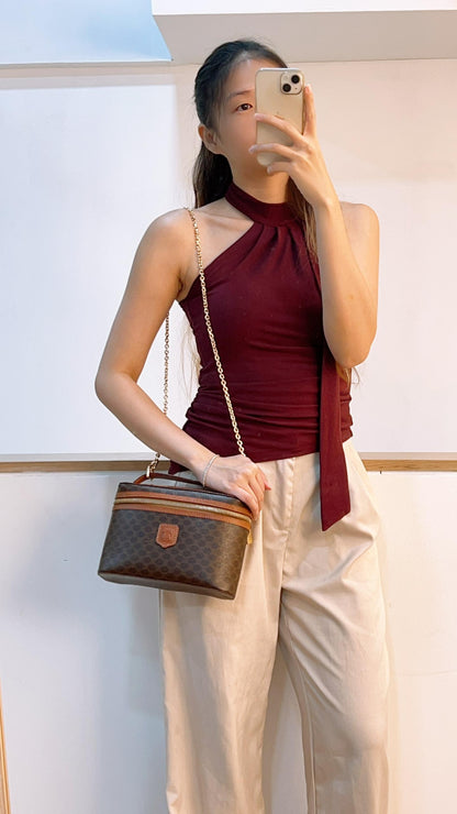 Celine Vintage Macadam Vanity Bag