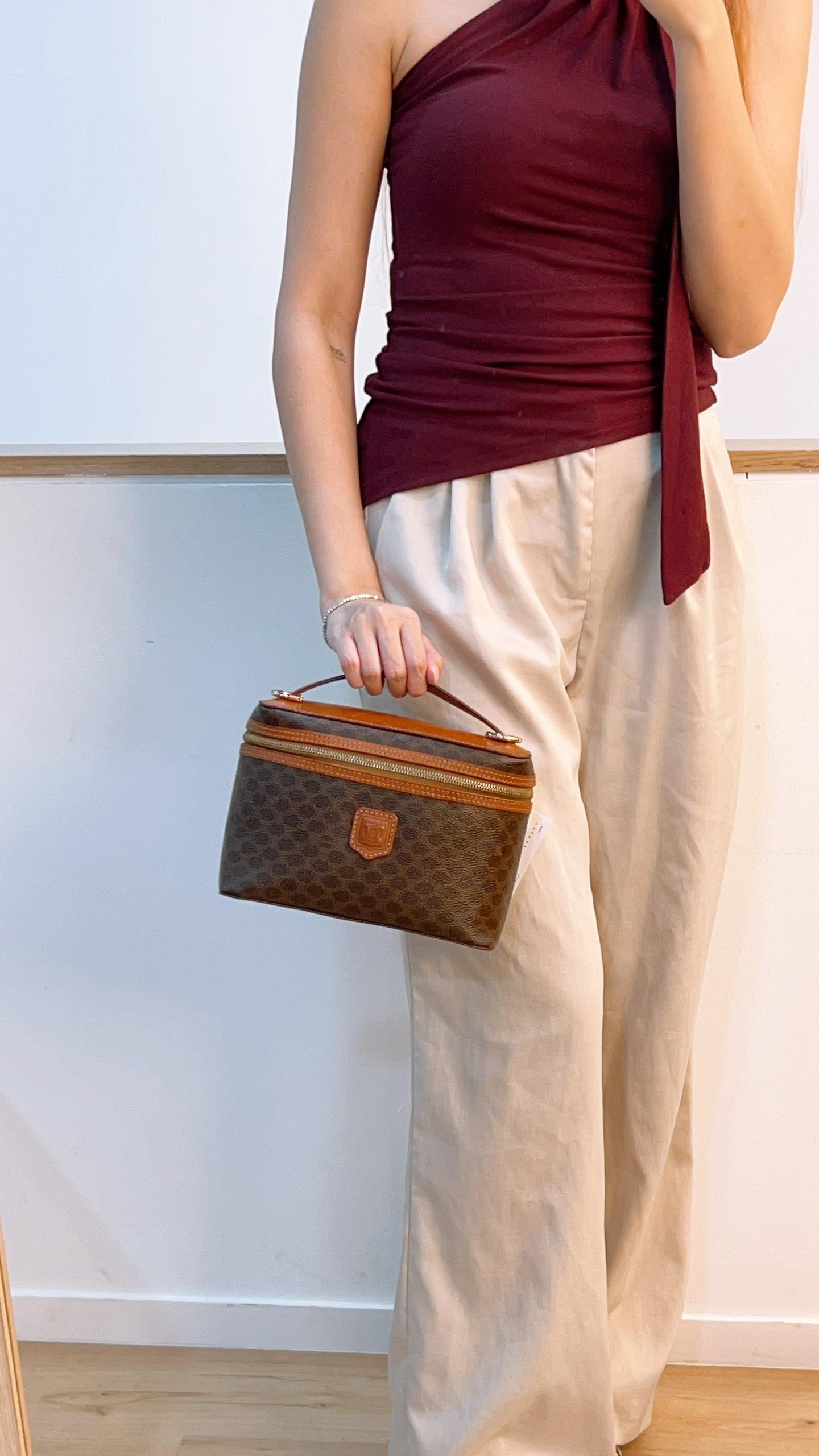 Celine Vintage Macadam Vanity Bag