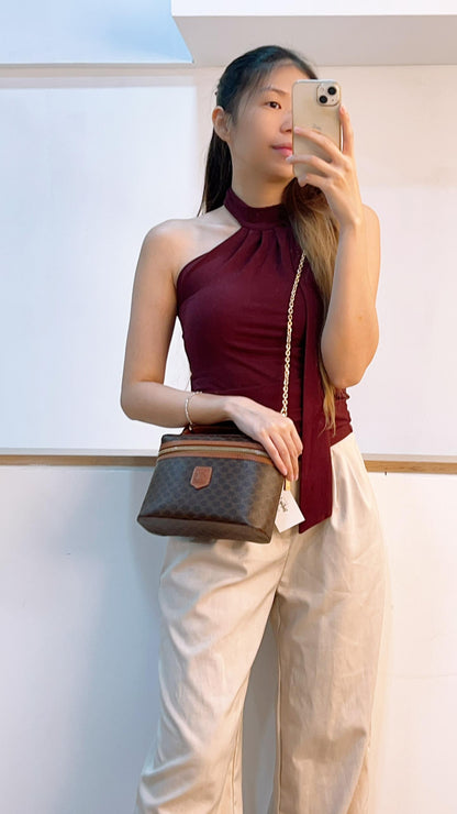 Celine Vintage Macadam Vanity Bag
