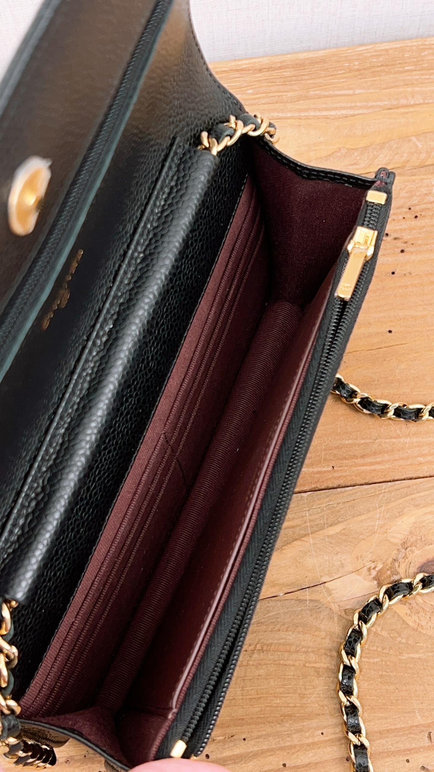 Chanel Black Caviar WOC (GHW)