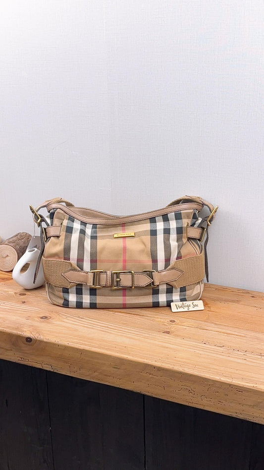 Burberry Brown House Check Parsons Hobo Bag