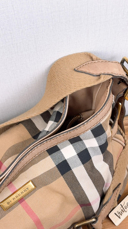 Burberry Brown House Check Parsons Hobo Bag