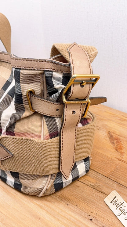 Burberry Brown House Check Parsons Hobo Bag