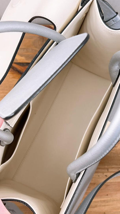 Dior Grey Lambskin Small Lady Dior (GHW)