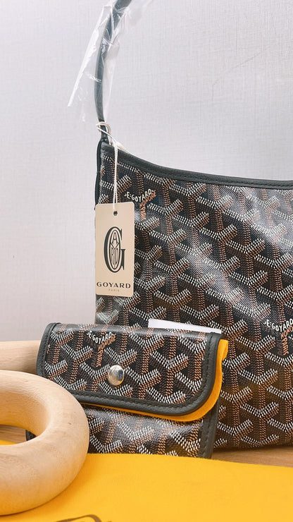 Goyard Black Boheme Mini Hobo