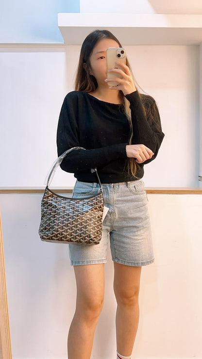 Goyard Black Boheme Mini Hobo
