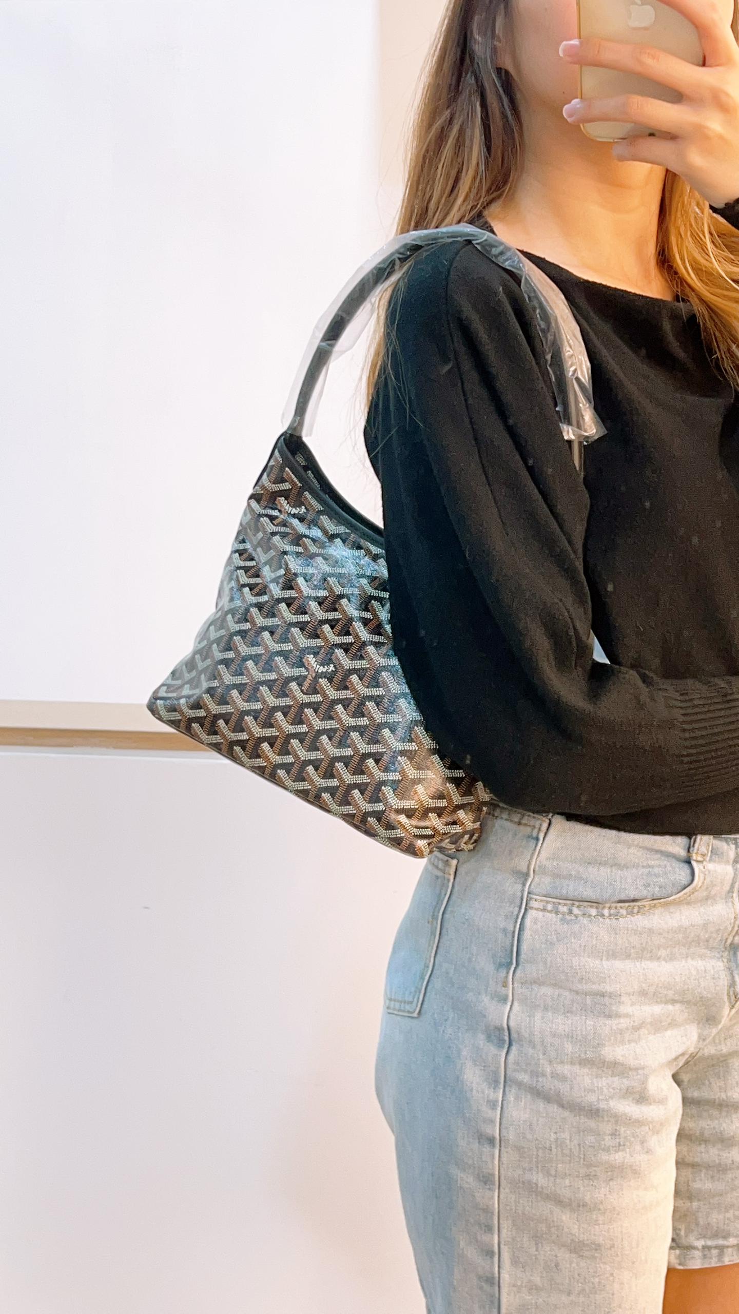Goyard Black Boheme Mini Hobo