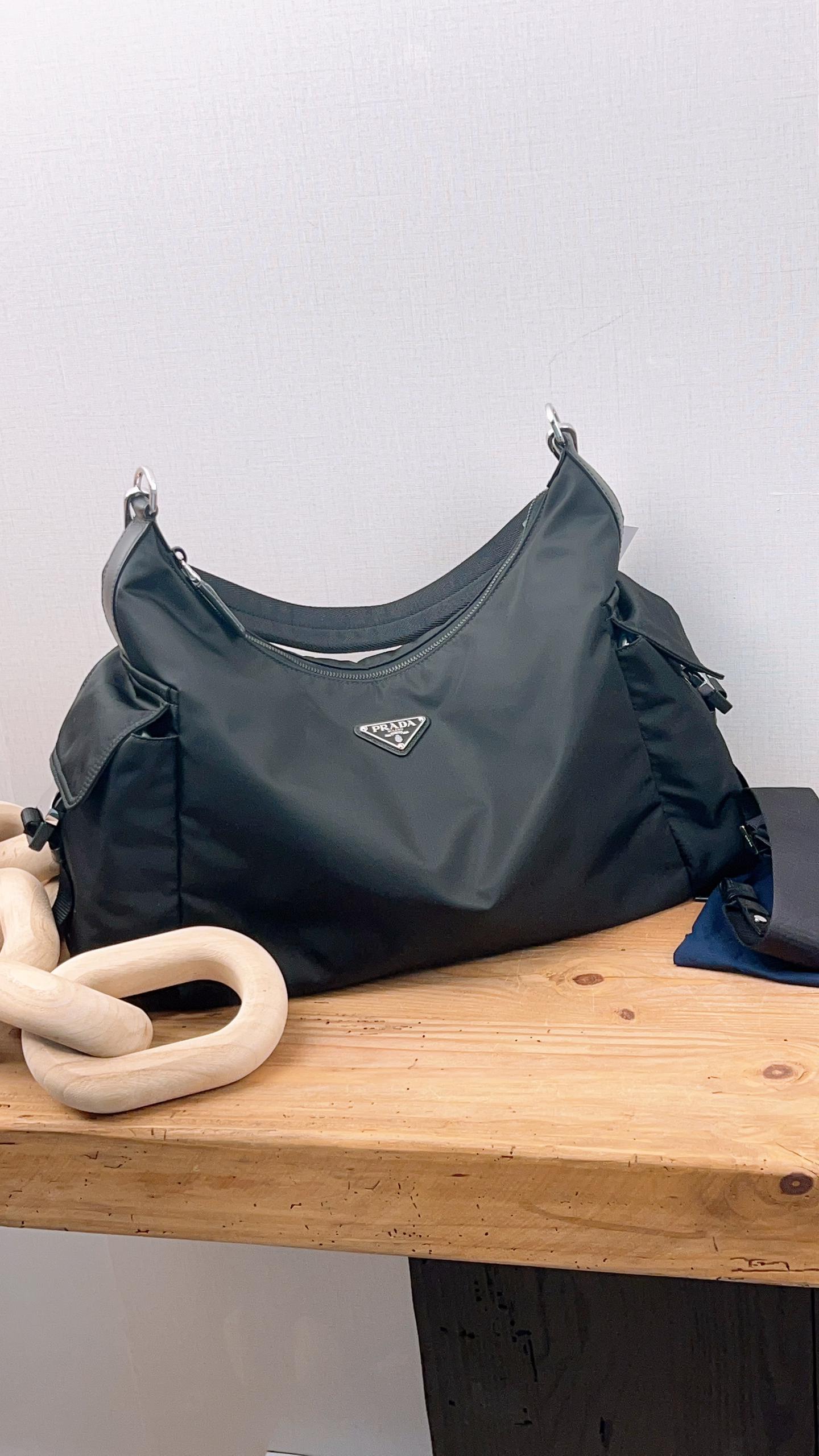 Prada Black Re-Nylon Explore Bag