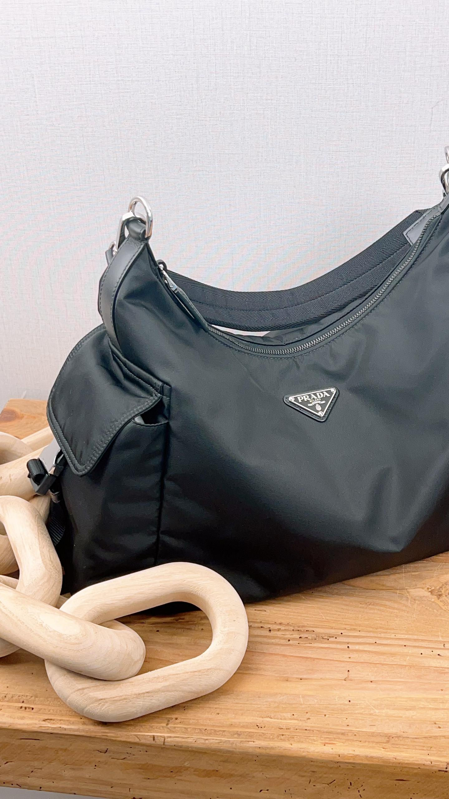 Prada Black Re-Nylon Explore Bag