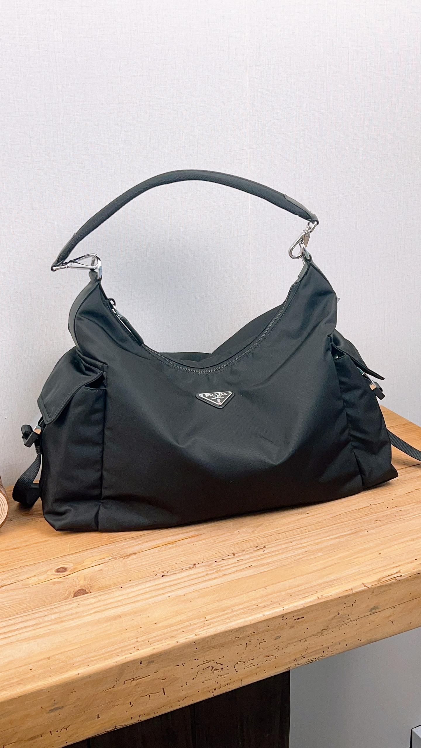 Prada Black Re-Nylon Explore Bag