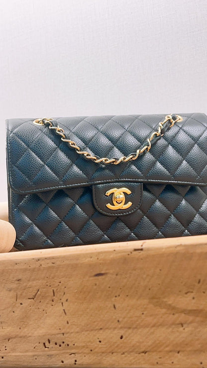 Chanel Black Caviar Small CF (GHW)