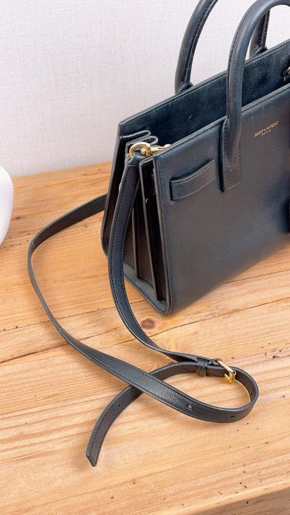 YSL Black Nano Sac De Jour (GHW)