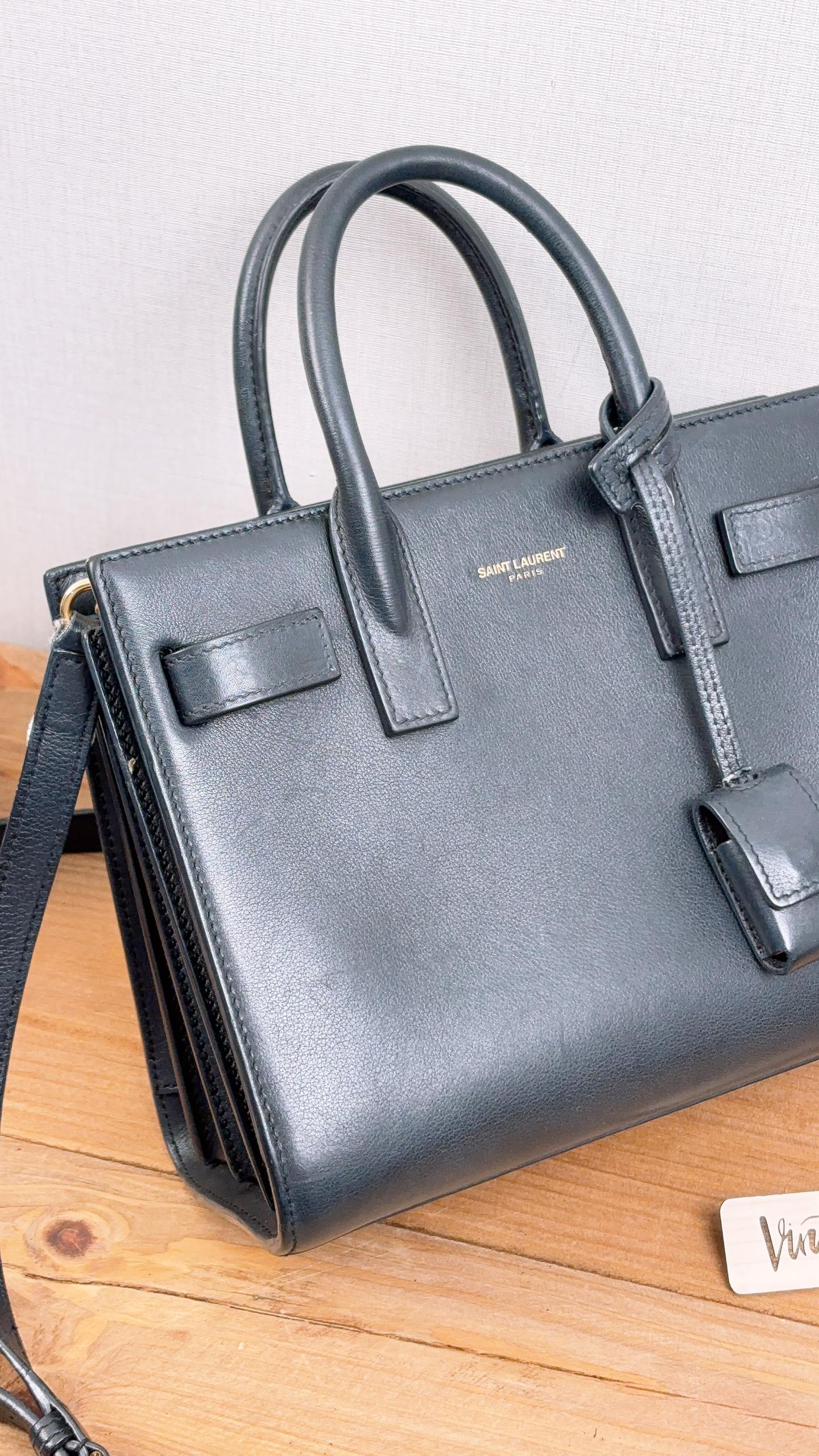 YSL Black Nano Sac De Jour (GHW)
