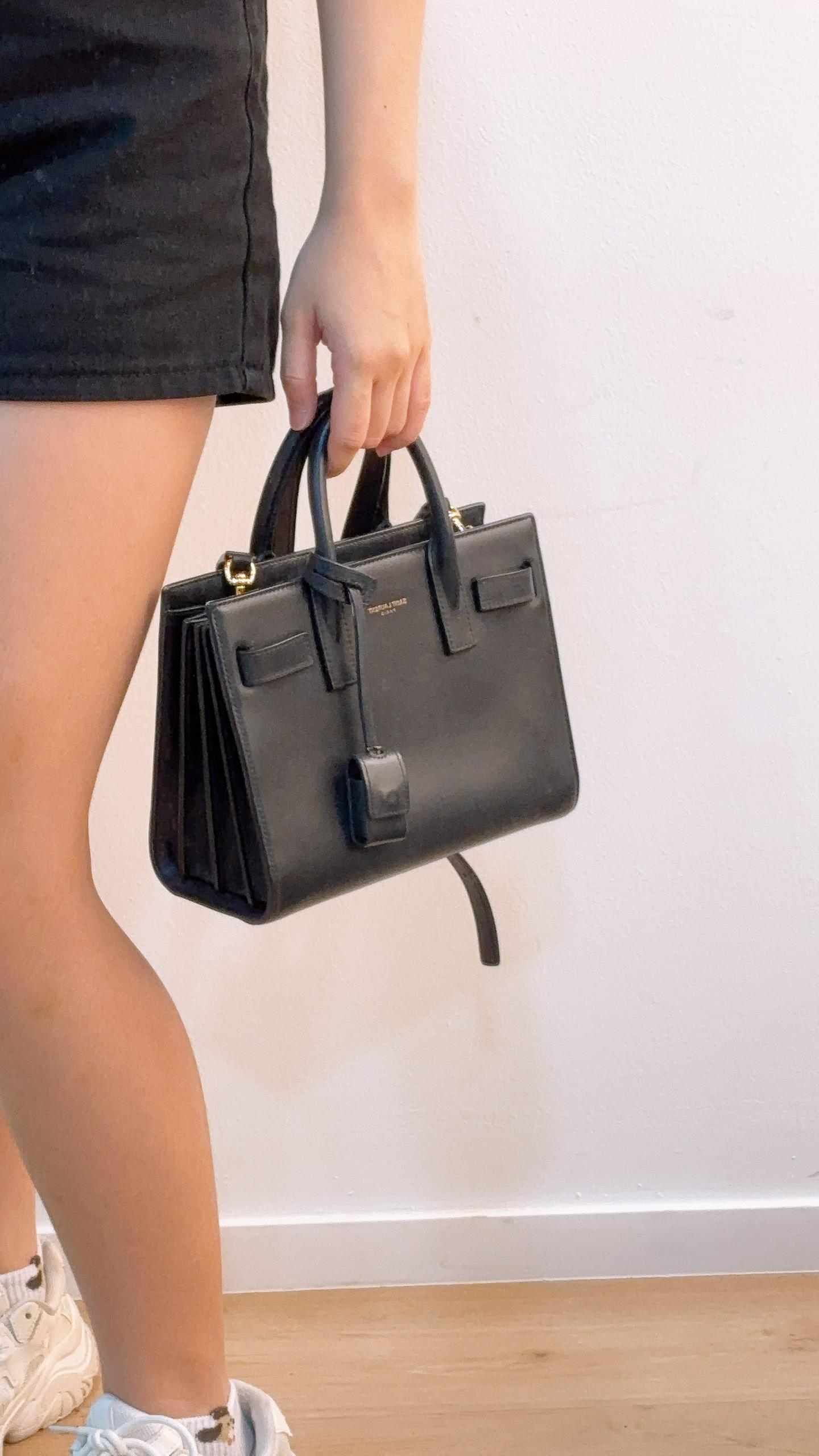 YSL Black Nano Sac De Jour (GHW)