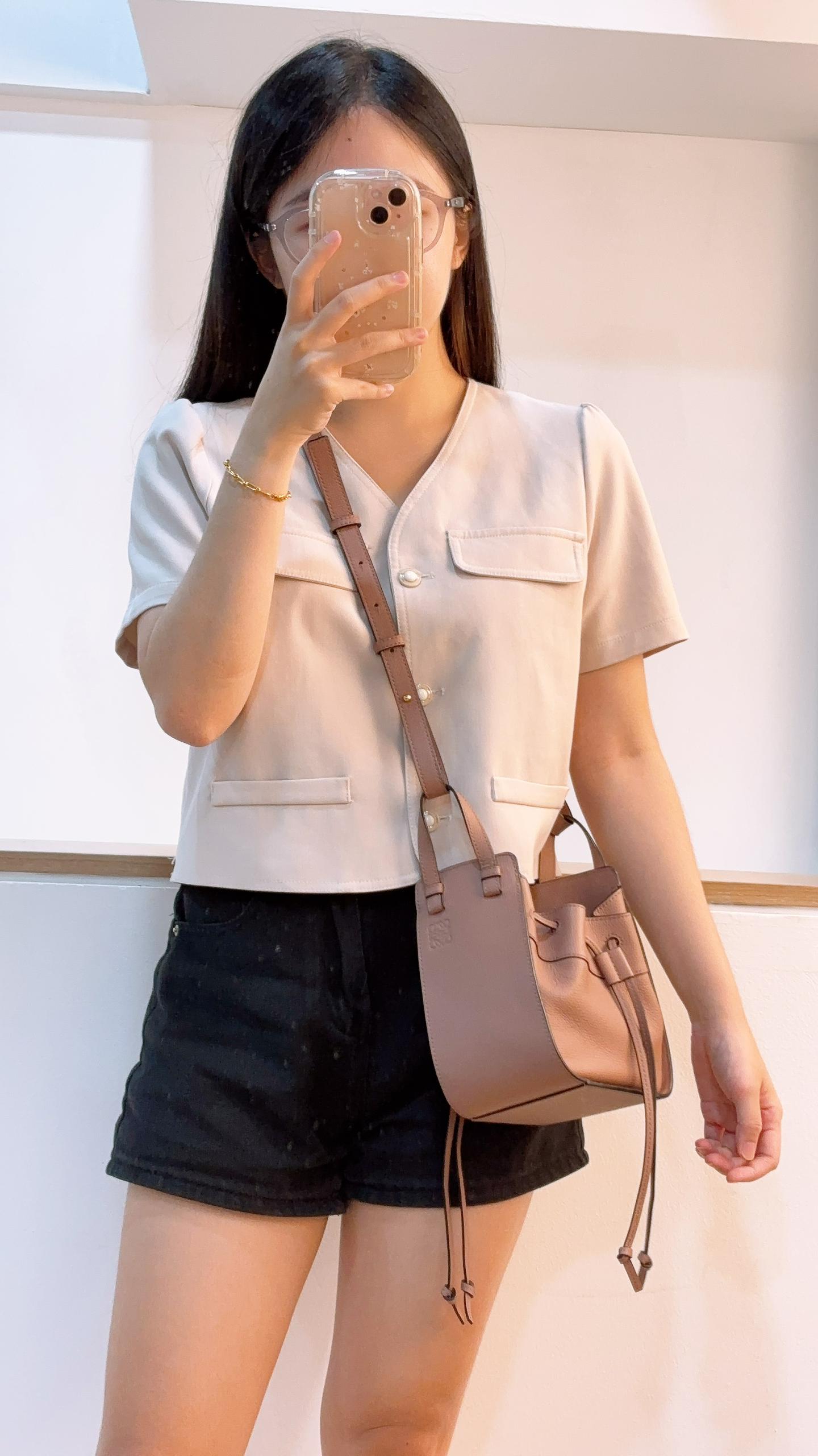 Loewe Soil Calfskin Mini Hammock Drawstring