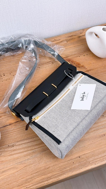 Hermes Noir / Ecru Herbag Zip 20 (GHW)
