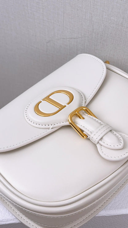 Dior White Calfskin Mini Bobby (GHW)