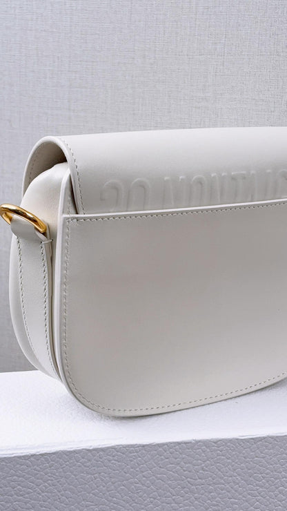 Dior White Calfskin Mini Bobby (GHW)
