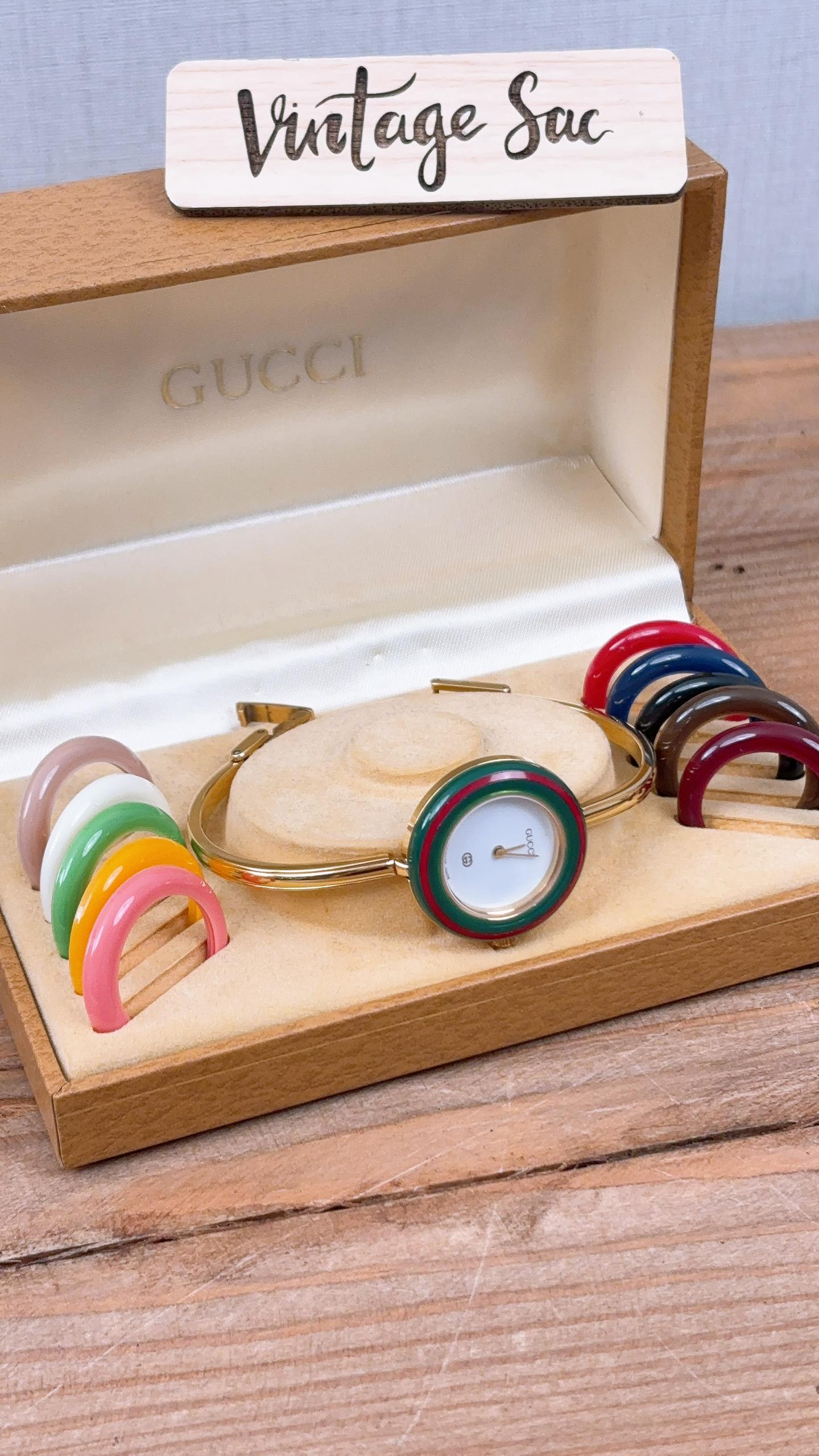 Gold Vintage 1100L Interchangeable Bezel Quartz Watch