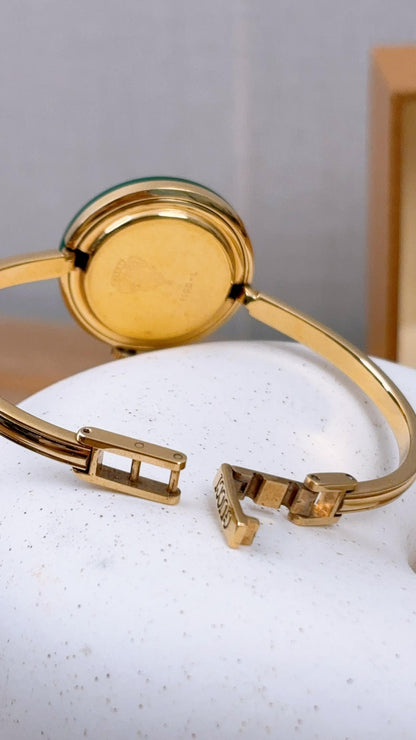 Gold Vintage 1100L Interchangeable Bezel Quartz Watch