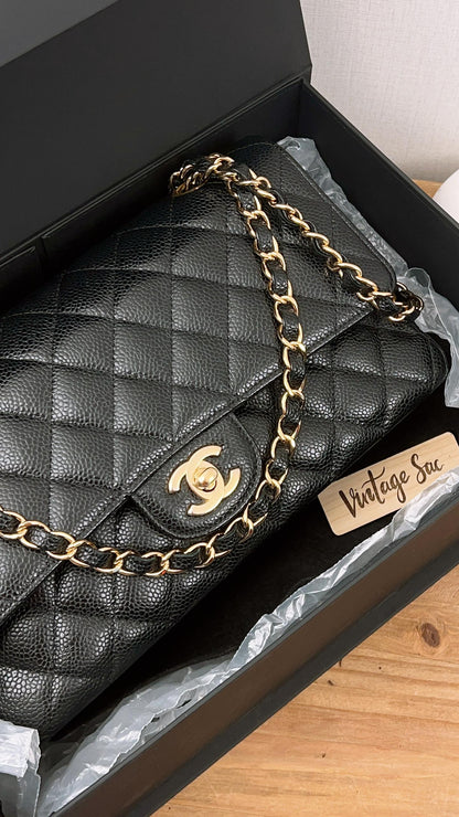 Chanel Black Caviar Medium CF (GHW)
