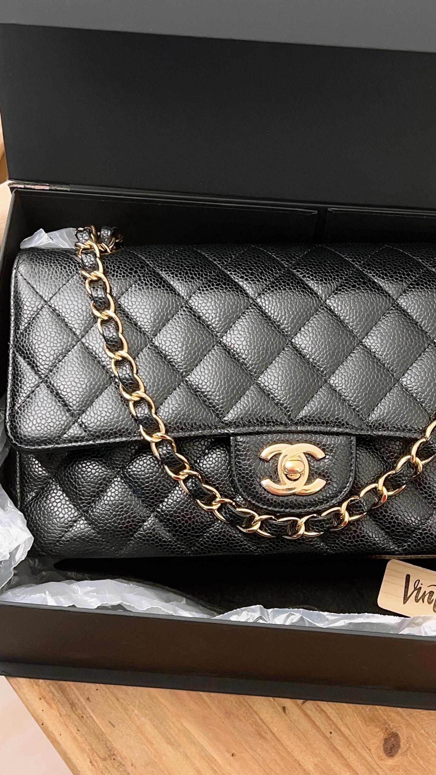 Chanel Black Caviar Medium CF (GHW)