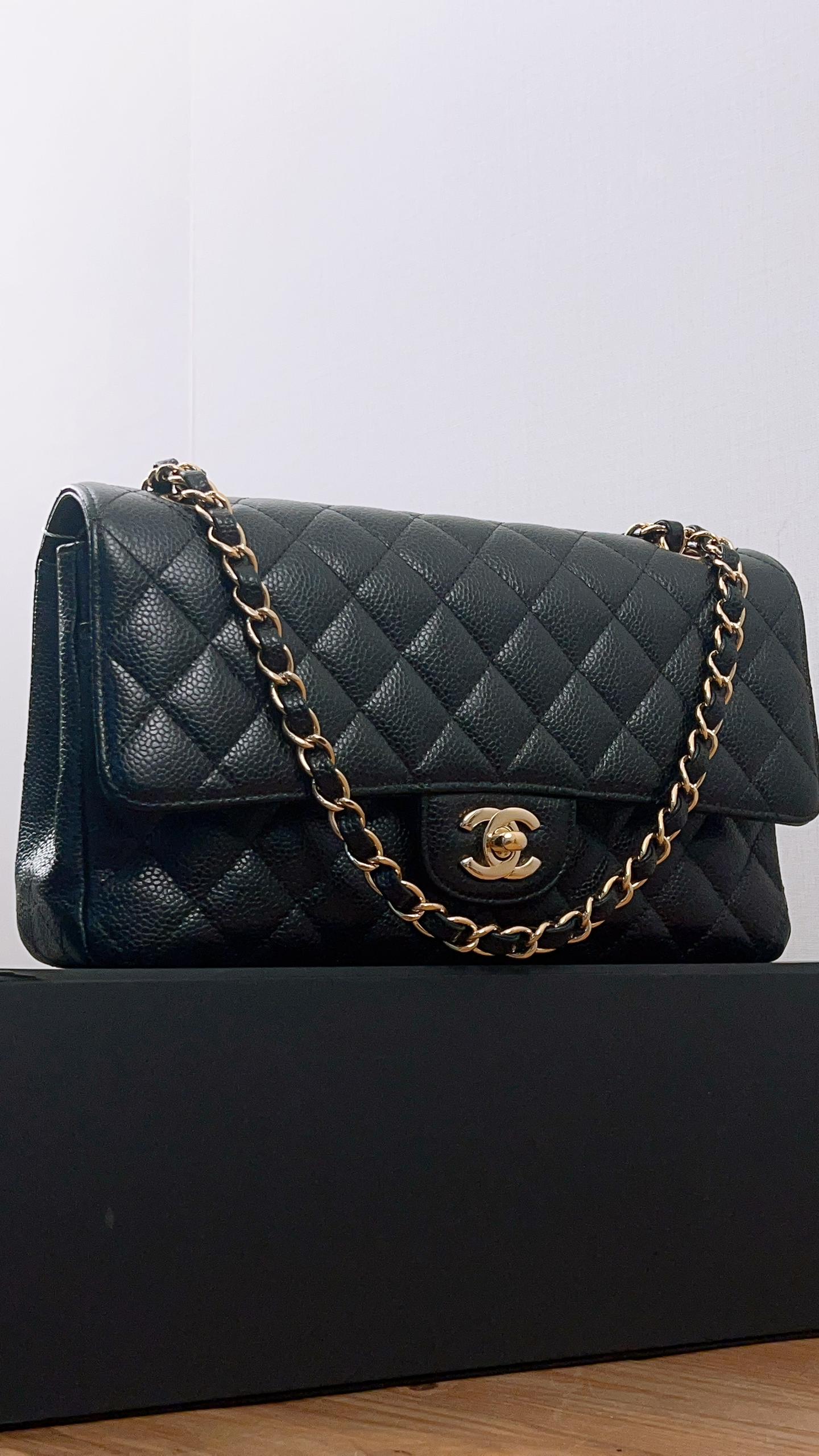 Chanel Black Caviar Medium CF (GHW)