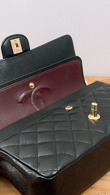 Chanel Black Caviar Medium CF (GHW)
