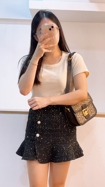Celine Brown Macadam Canvas Vintage Horse Carriage Bag (GHW)