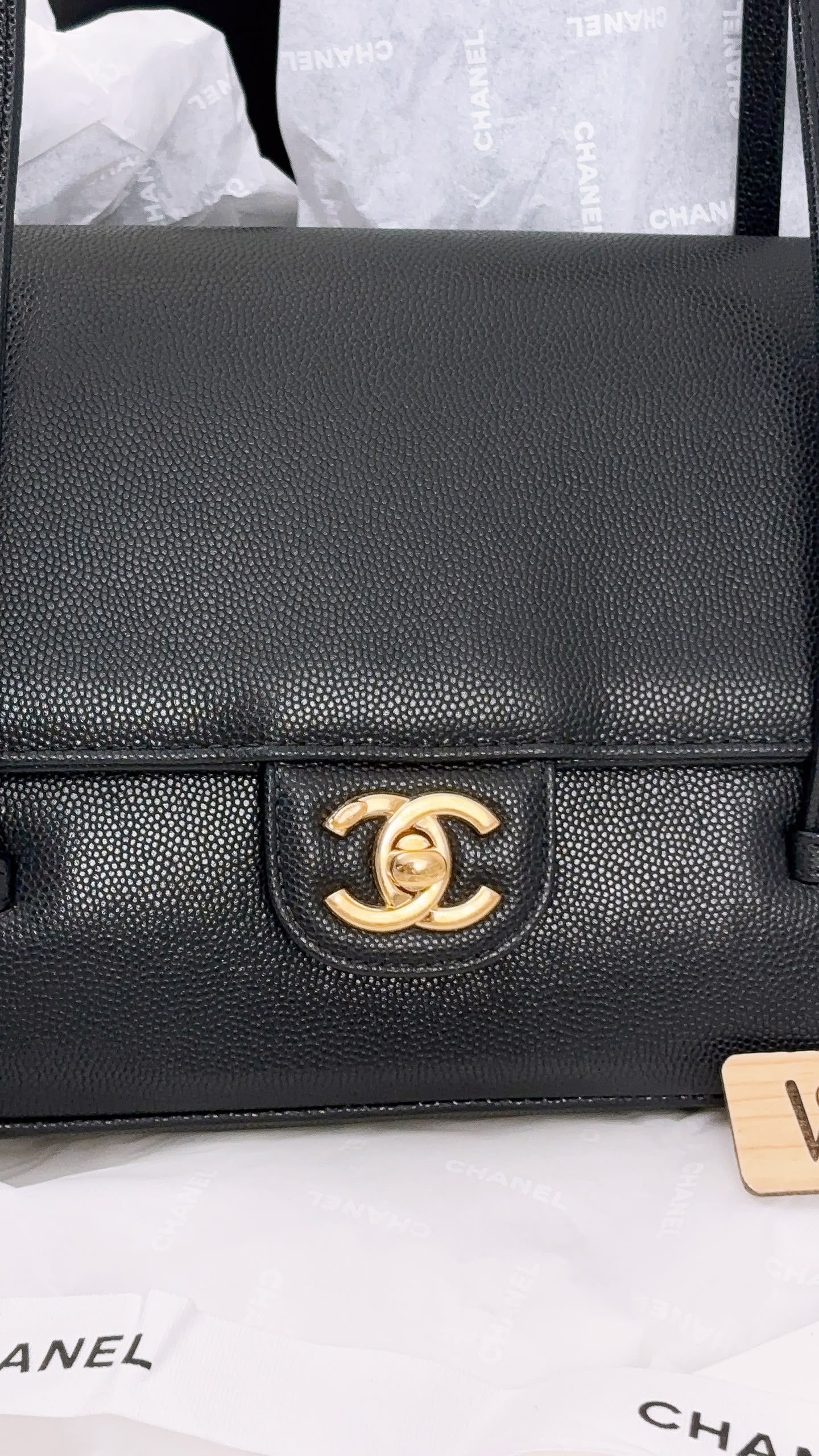 Chanel Black Caviar Small Preppy Coco (GHW)