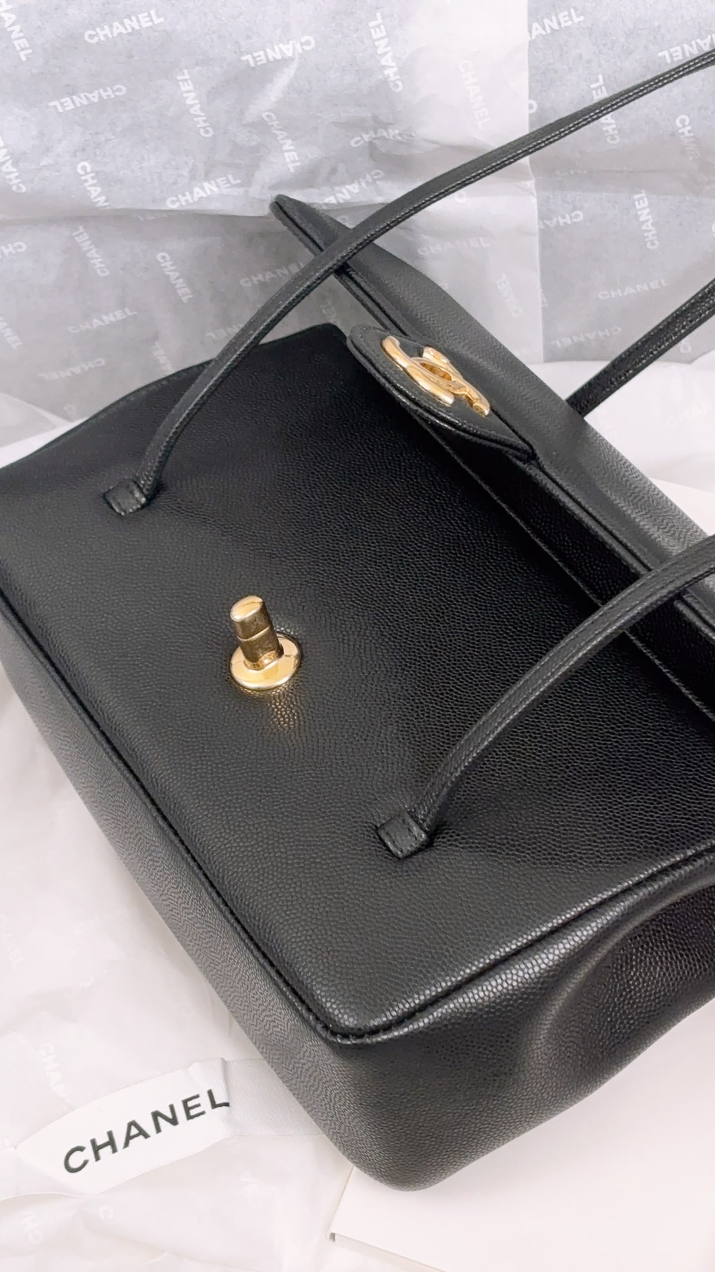 Chanel Black Caviar Small Preppy Coco (GHW)